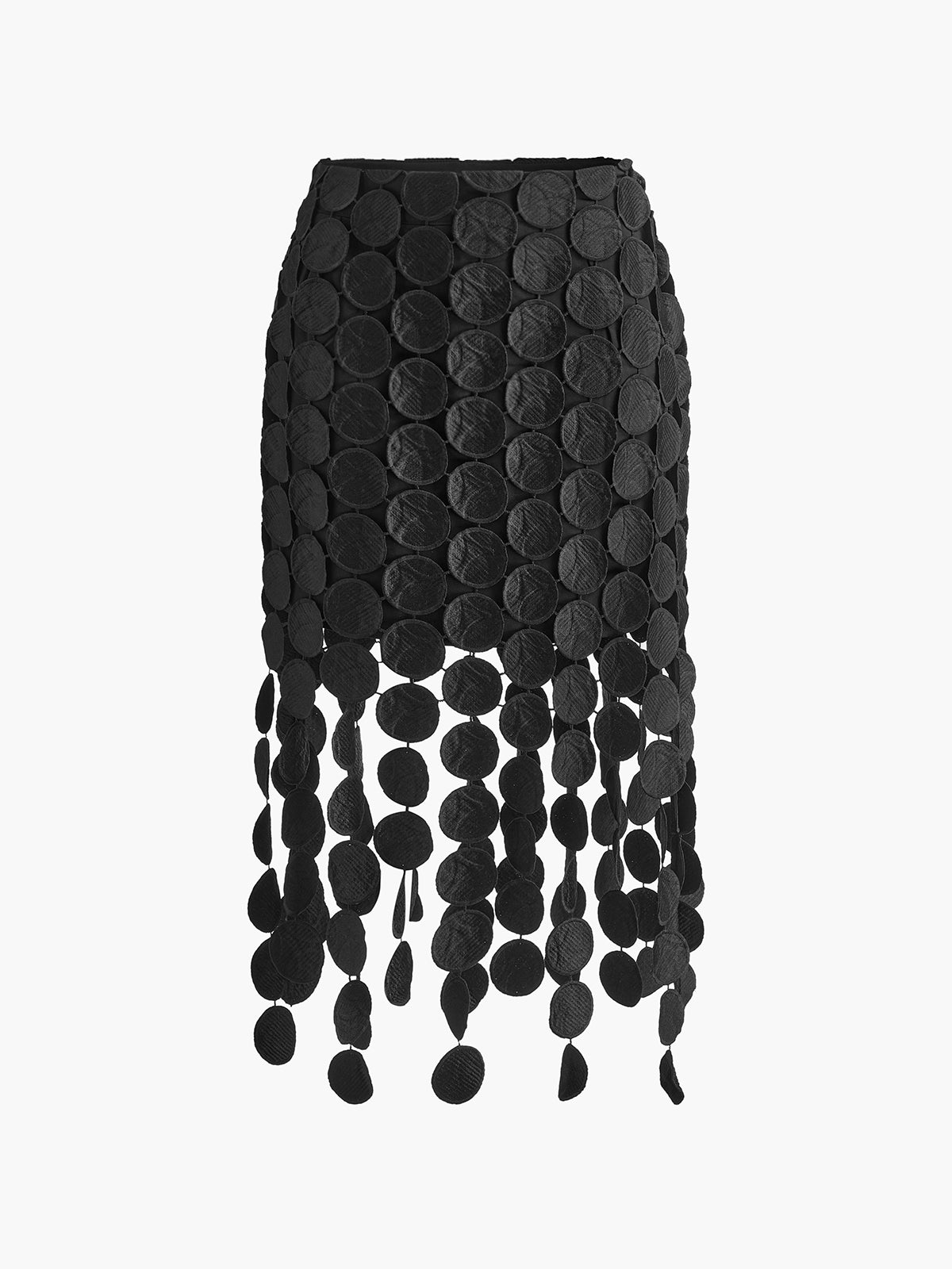 Luxe Midi Skirt | High Waist, Laser Cut Design 3