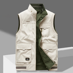 Crispin | Sleeveless Vest With Multi Pocket