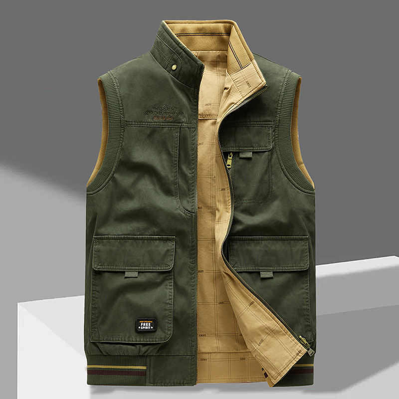 Crispin | Sleeveless Vest With Multi Pocket