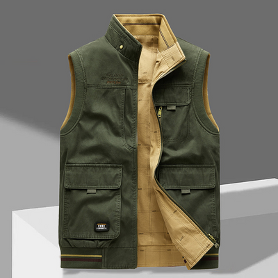 Crispin - Sleeveless Vest With Multi Pocket