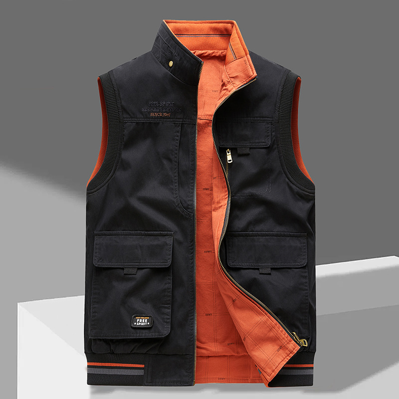 Crispin | Sleeveless Vest With Multi Pocket