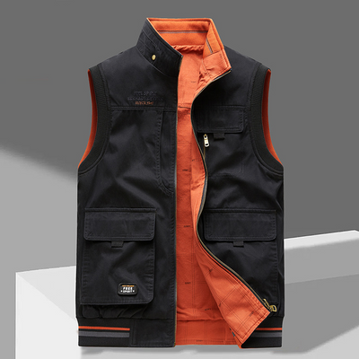 Crispin - Sleeveless Vest With Multi Pocket
