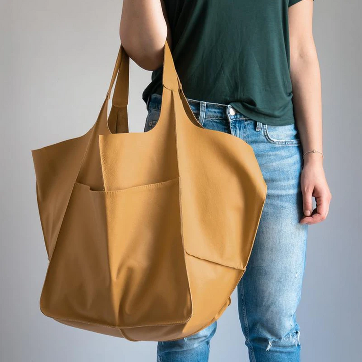 Mira Slouchy Tote Bag featuring a soft texture and spacious design, perfect for everyday use and stylish outings. - 6