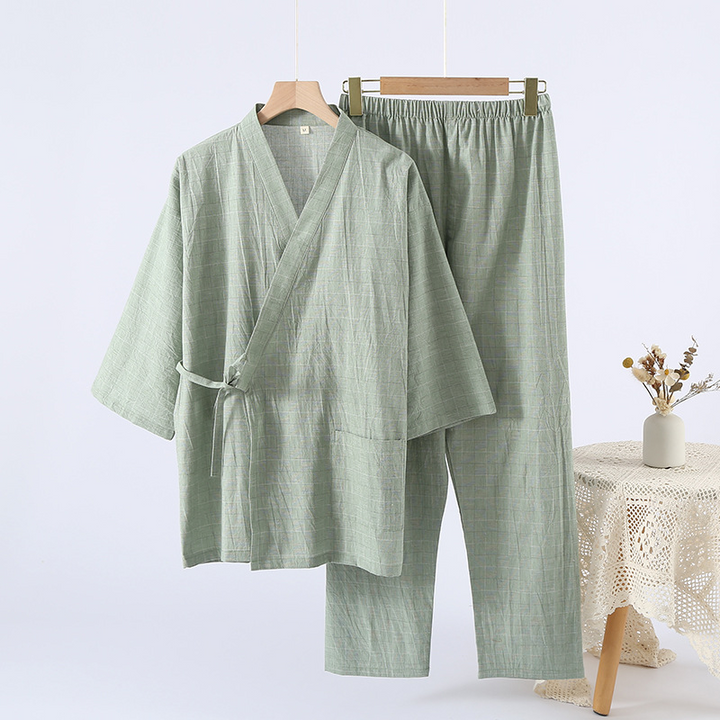 Nuku Linen Wrap Set | Lightweight, Relaxed Fit, Kimono-Inspired - 3