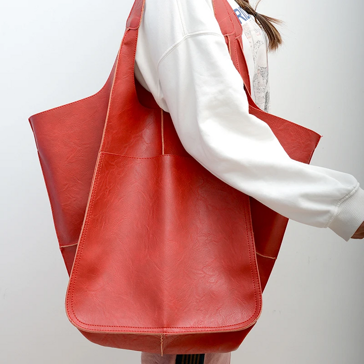 Mira Slouchy Tote Bag featuring a soft texture and spacious design, perfect for everyday use and stylish outings. - 3