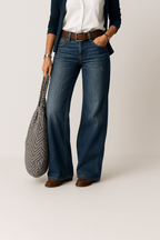 Majken wide-leg denim jeans 0