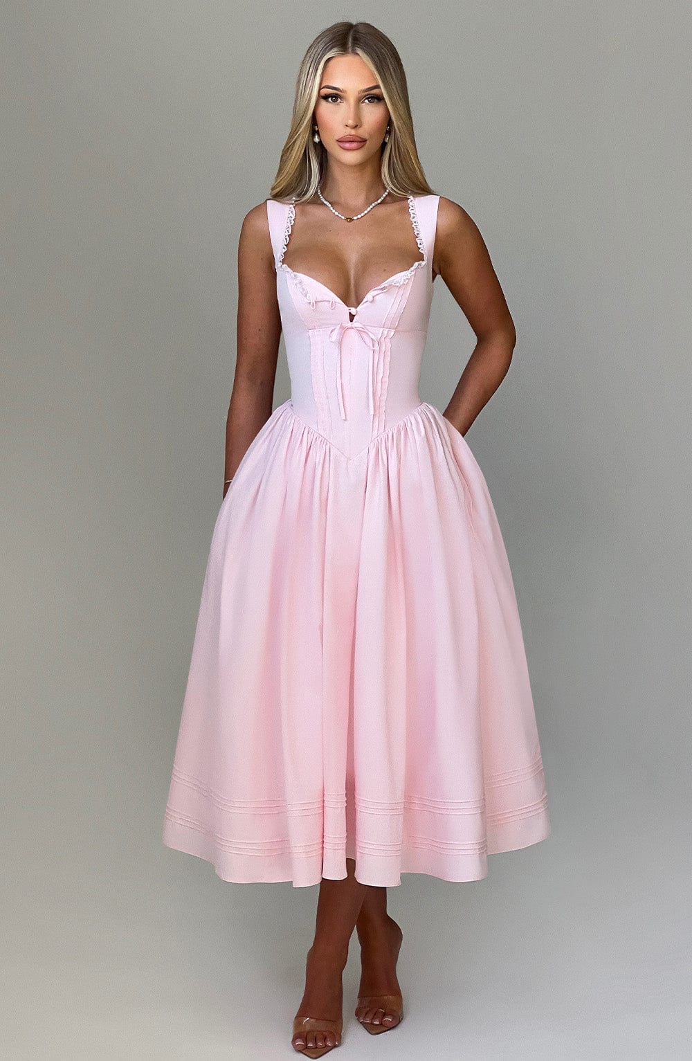 Marlena Midi Dress | Floral Print, Cotton Blend, Square Neckline, Perfect for Wedding Guests 0