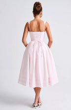 Marlena Midi Dress | Floral Print, Cotton Blend, Square Neckline, Perfect for Wedding Guests 4