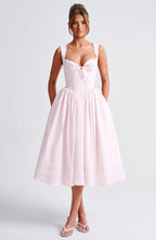 Marlena Midi Dress | Floral Print, Cotton Blend, Square Neckline, Perfect for Wedding Guests 5