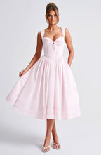 Marlena Midi Dress | Floral Print, Cotton Blend, Square Neckline, Perfect for Wedding Guests 8