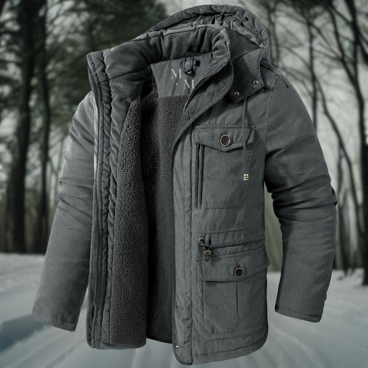 Men's Insulated Winter Parka | Windproof & Warm | Hooded Design