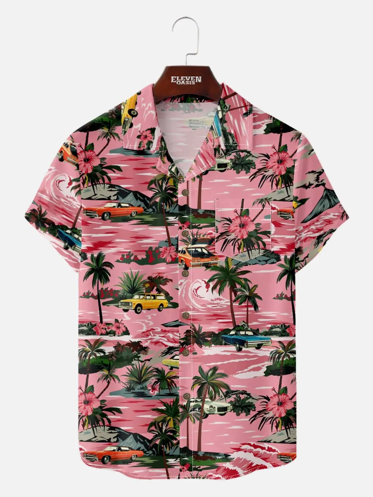 Maverick Hawaiian Shirt | Vintage Car Print, Lightweight Polyester, Regular Fit 1