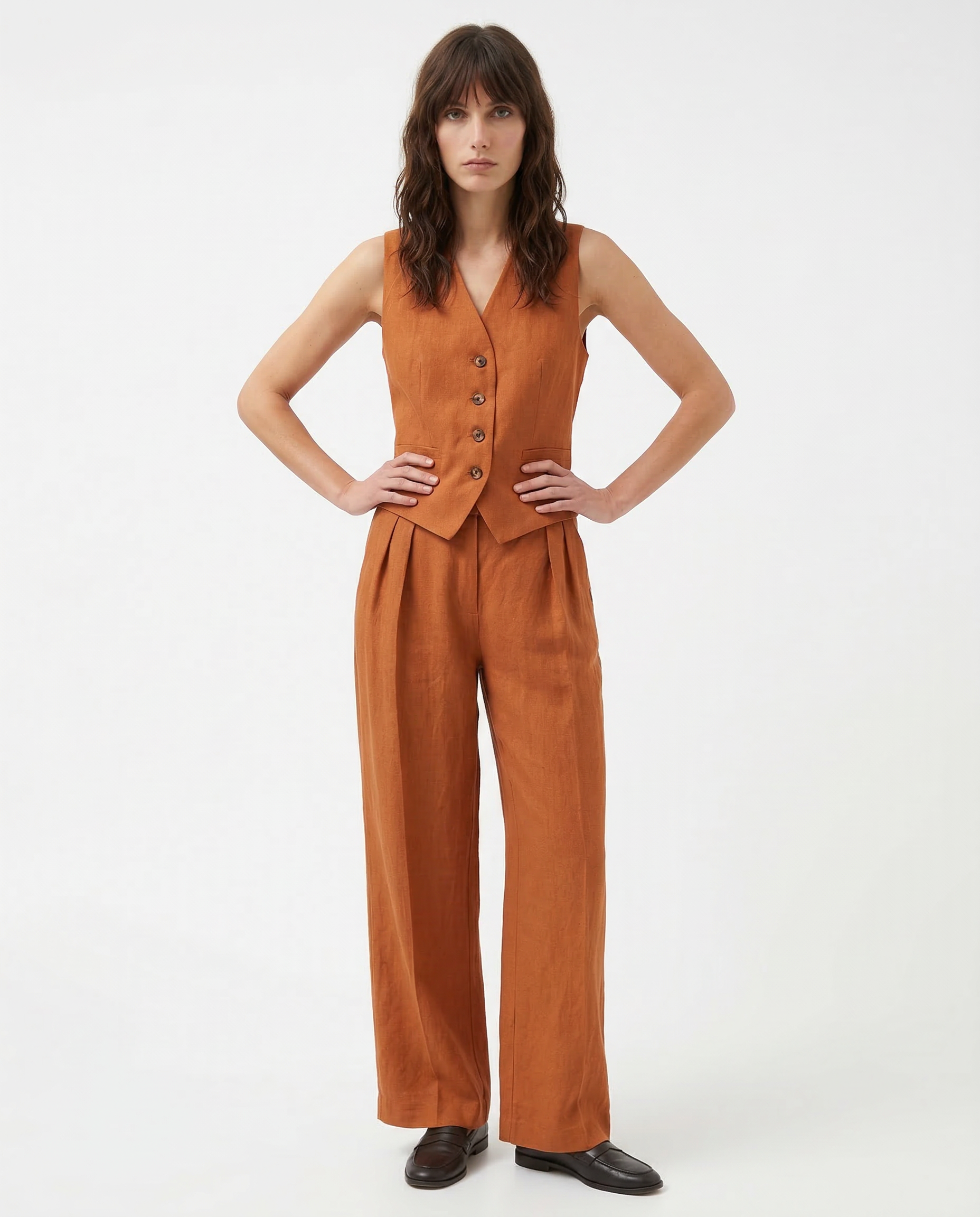 Maverick Trouser Set | Linen Matching Top and Trousers, Tailored Wide Leg Design 3