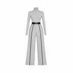 Mila Black Jumpsuit | Tailored, Elegant Knit with Waist-Cinching Belt 3