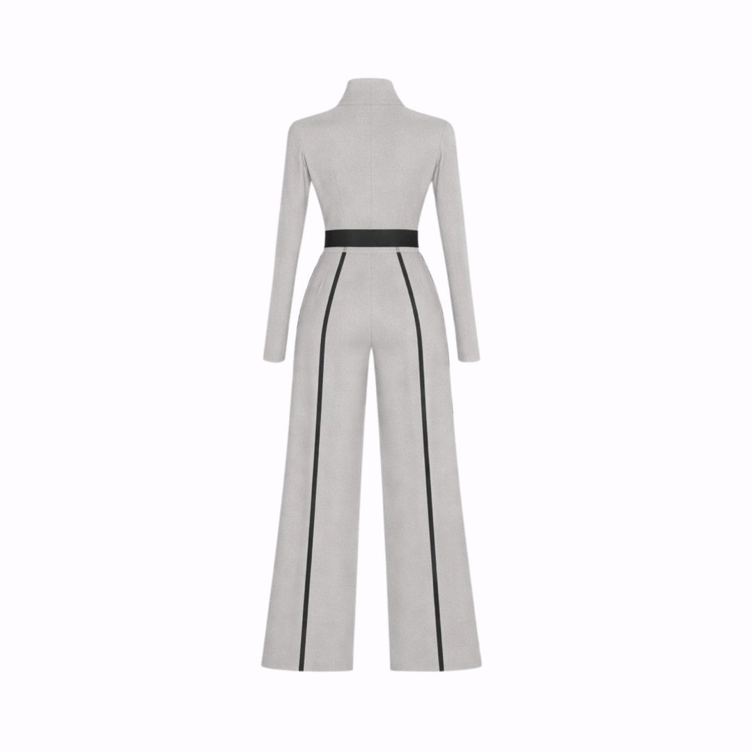 Mila Black Jumpsuit | Tailored, Elegant Knit with Waist-Cinching Belt 4