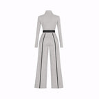 Mila Black Jumpsuit | Tailored, Elegant Knit with Waist-Cinching Belt 4