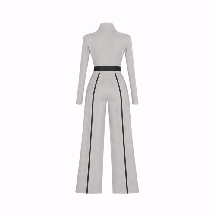 Mila Black Jumpsuit | Tailored, Elegant Knit with Waist-Cinching Belt 4
