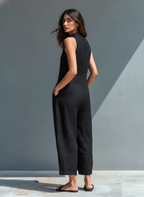 Mila Jumpsuit Women | Linen Blend, Elegant Sleeveless Design 1
