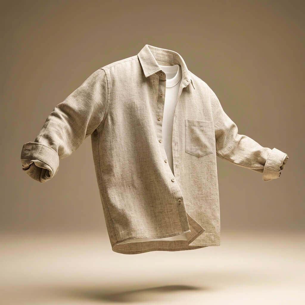Milo Men's Dress Shirt | Cotton-Linen Blend, Lightweight & Breathable 0