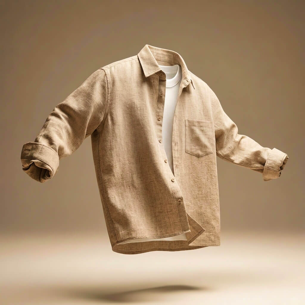 Milo Men's Dress Shirt | Cotton-Linen Blend, Lightweight & Breathable 1