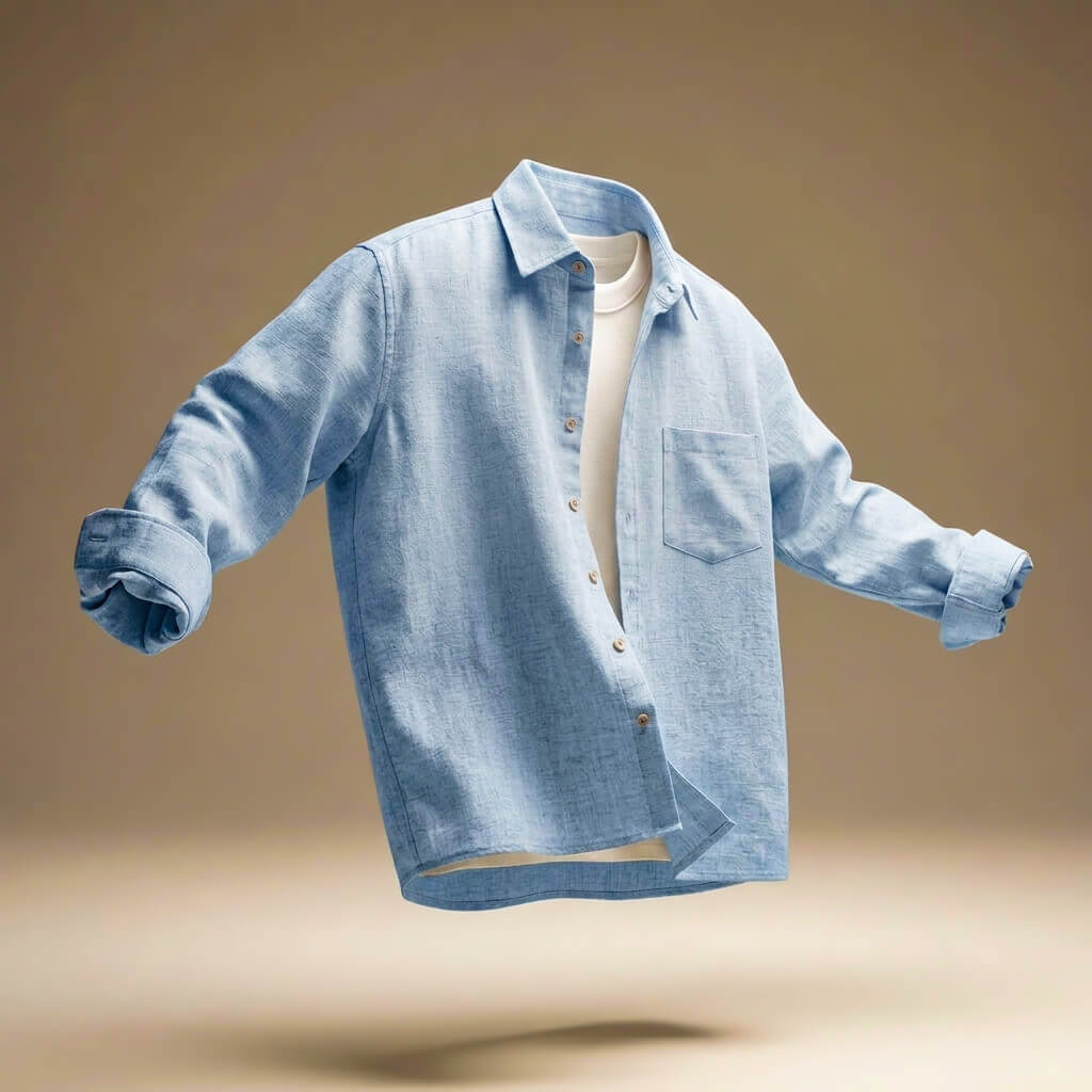 Milo Men's Dress Shirt | Cotton-Linen Blend, Lightweight & Breathable 2