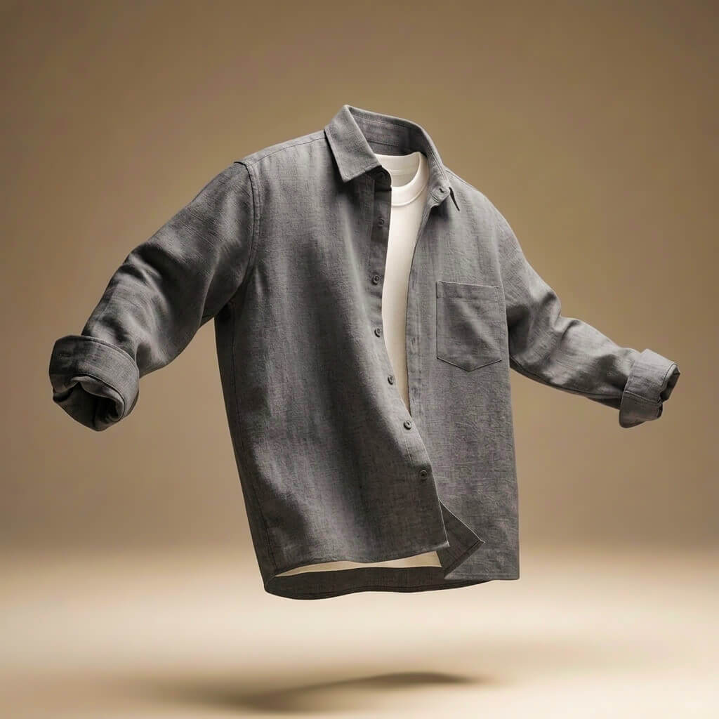 Milo Men's Dress Shirt | Cotton-Linen Blend, Lightweight & Breathable 4