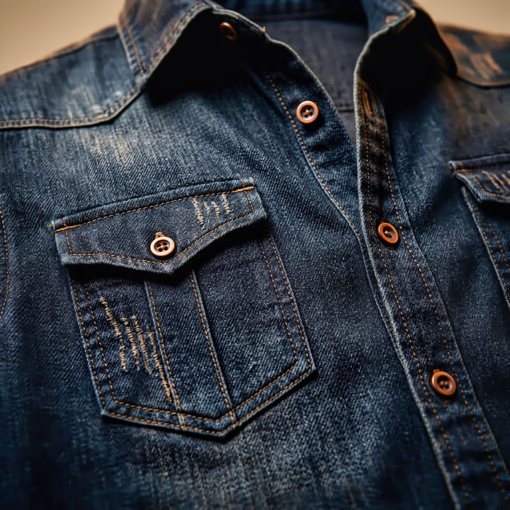 Milo Mens Denim Shirt | Organic Cotton, Classic Multi-Pocket Design 5