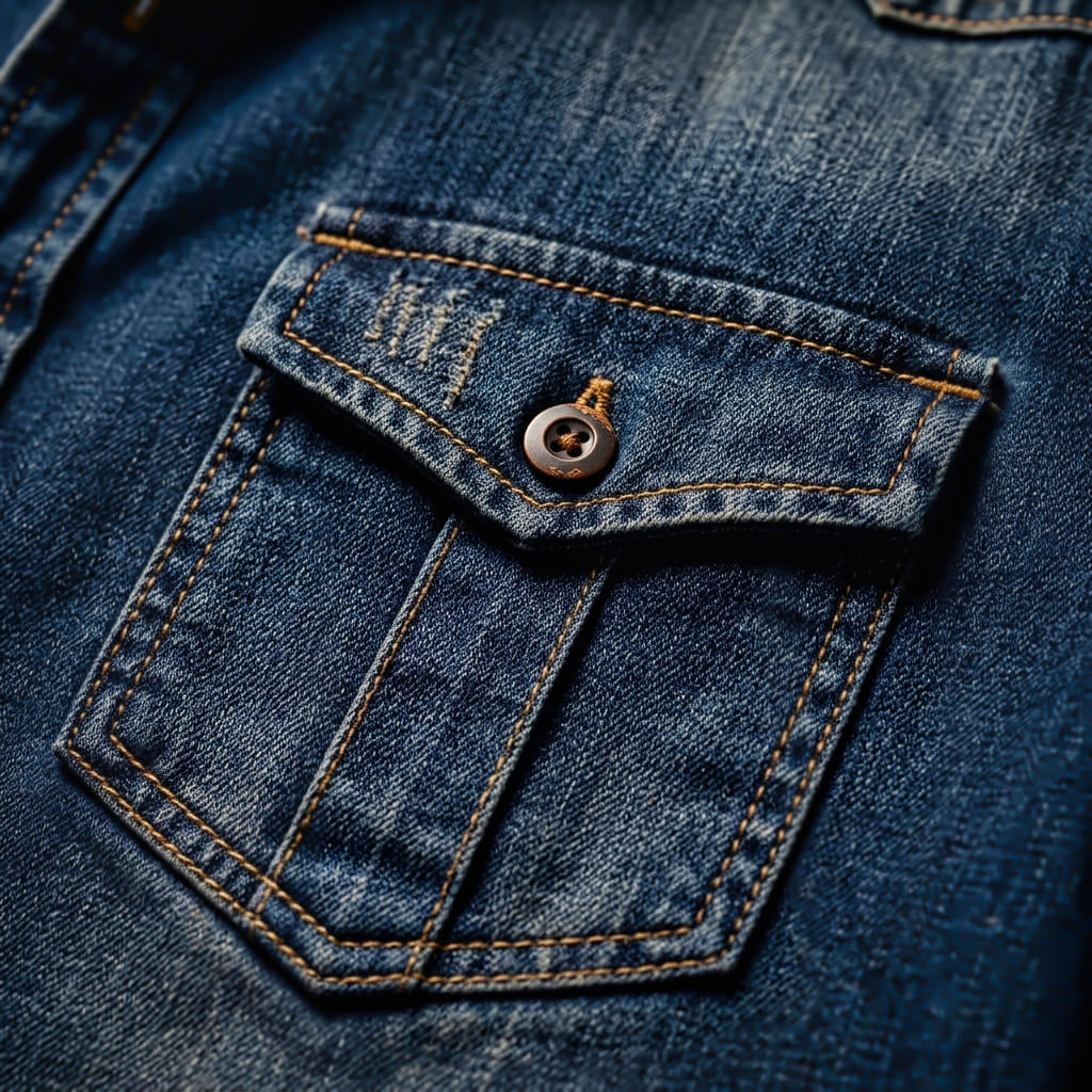 Milo Mens Denim Shirt | Organic Cotton, Classic Multi-Pocket Design 6