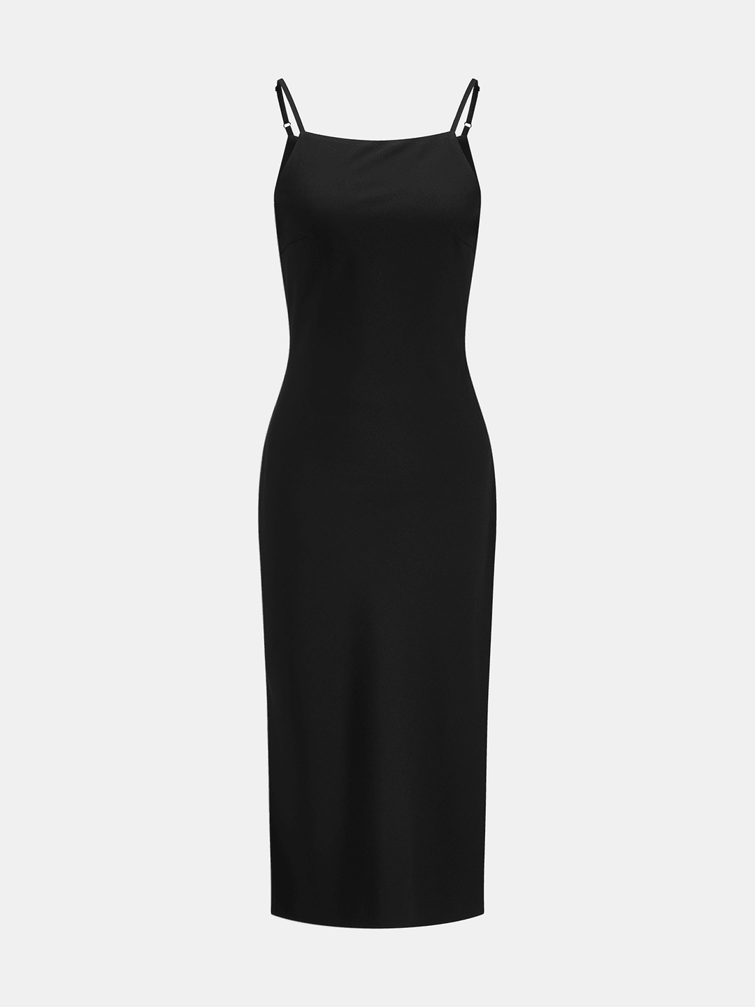 Mira Black Midi Dress | Slim Fit, Removable Scarf 5