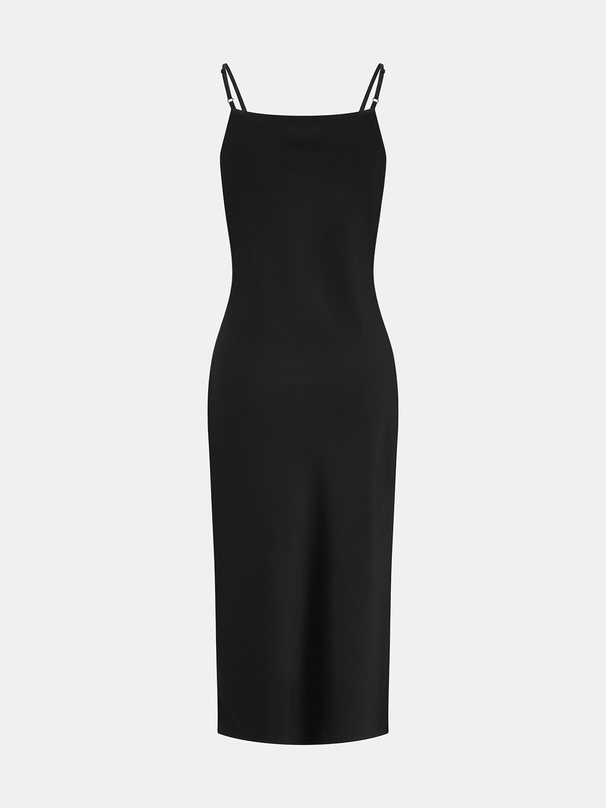 Mira Black Midi Dress | Slim Fit, Removable Scarf 6