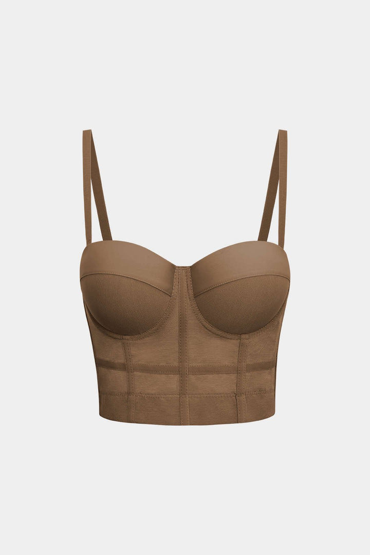 Mira Bustier Top | Mesh Underwire Design, Form-Fitting Silhouette 0