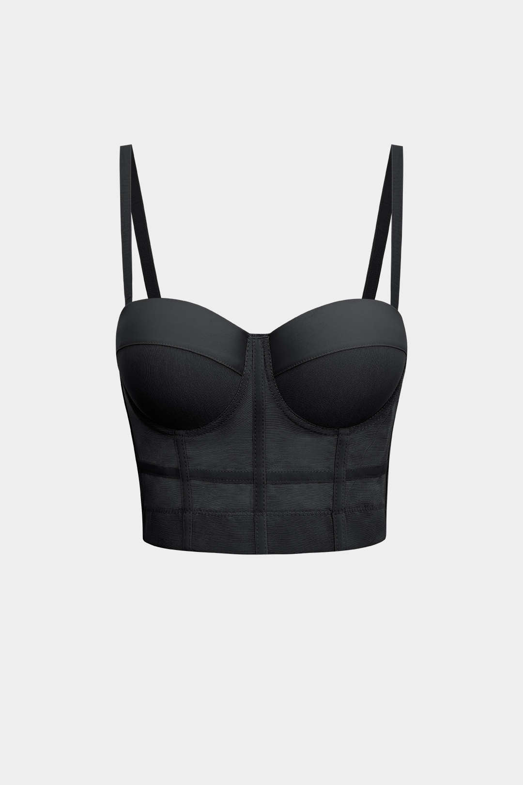 Mira Bustier Top | Mesh Underwire Design, Form-Fitting Silhouette 2