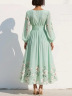 Mira Floral Midi Dress | Lightweight, Pleated Skirt for Women 3