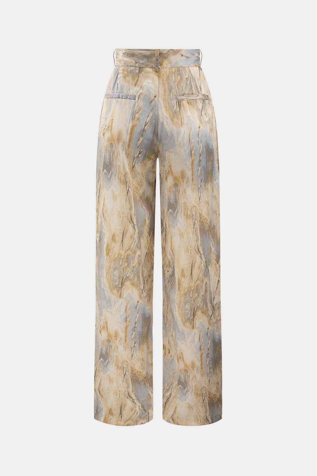 Mira High Waisted Pants | Marble Print, Full-Length, Soft Fabric 1
