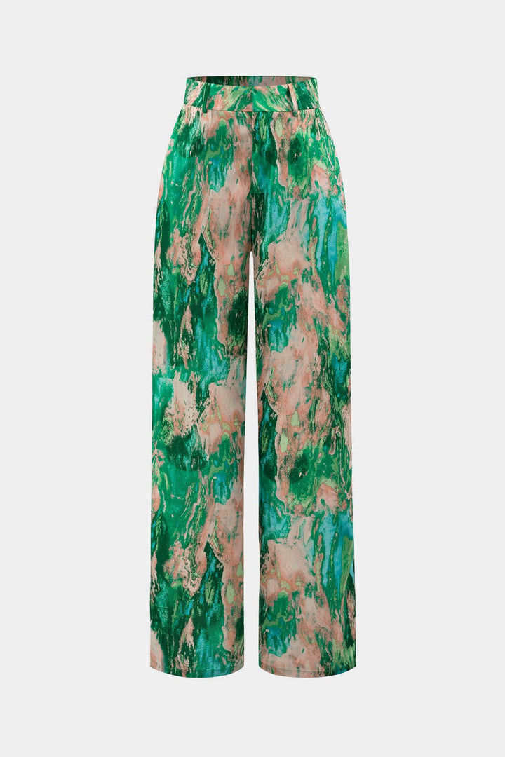 Mira High Waisted Pants | Marble Print, Full-Length, Soft Fabric 6