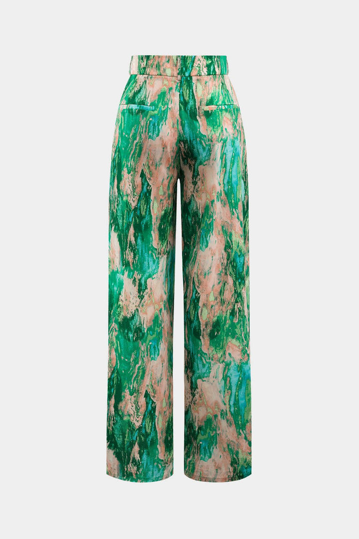 Mira High Waisted Pants | Marble Print, Full-Length, Soft Fabric 7