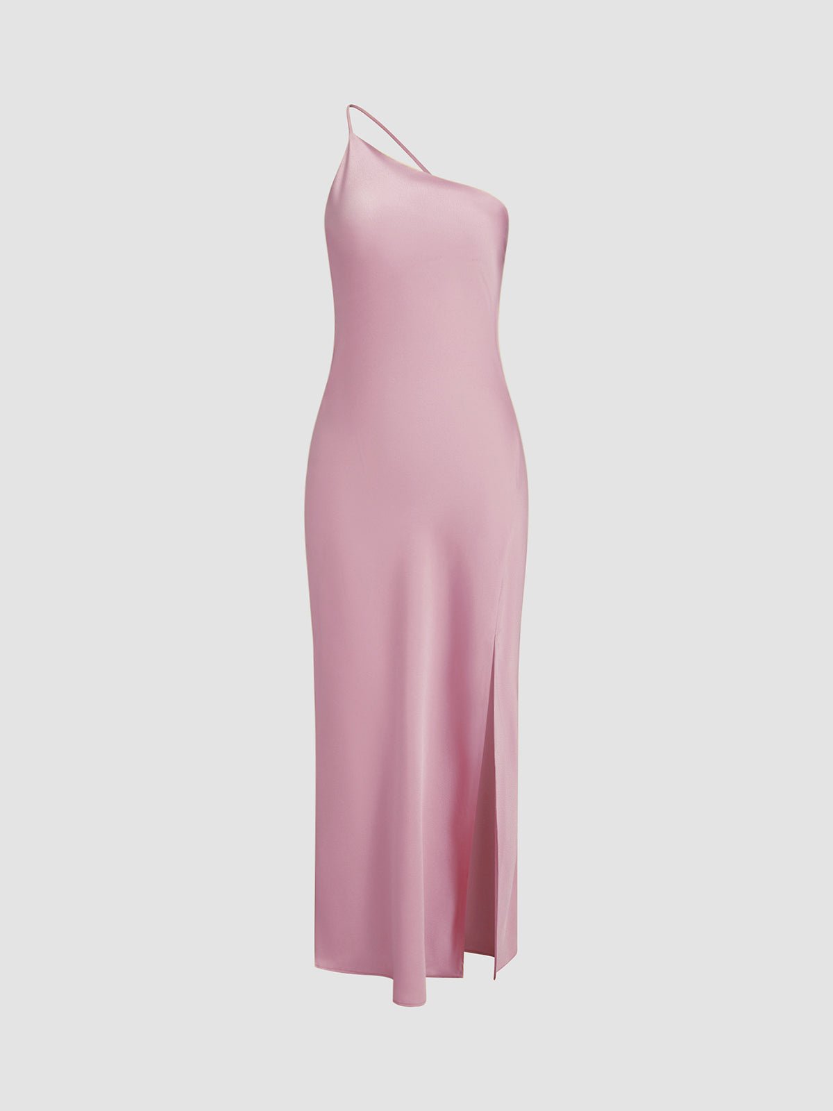Mira Long Dress | Satin Open Back with Slit, Perfect for Wedding Guest and Formal Occasions 10