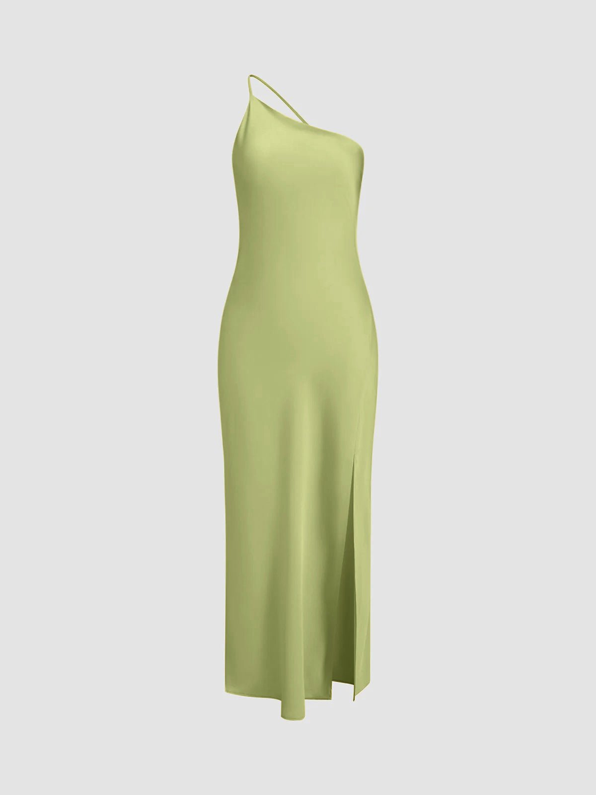 Mira Long Dress | Satin Open Back with Slit, Perfect for Wedding Guest and Formal Occasions 11