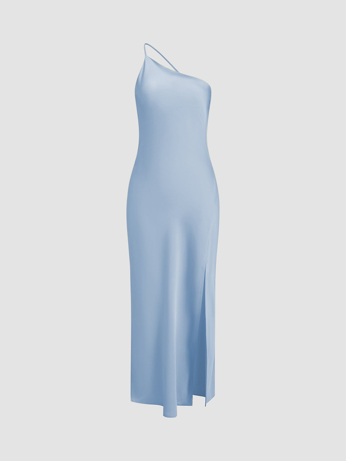 Mira Long Dress | Satin Open Back with Slit, Perfect for Wedding Guest and Formal Occasions 12