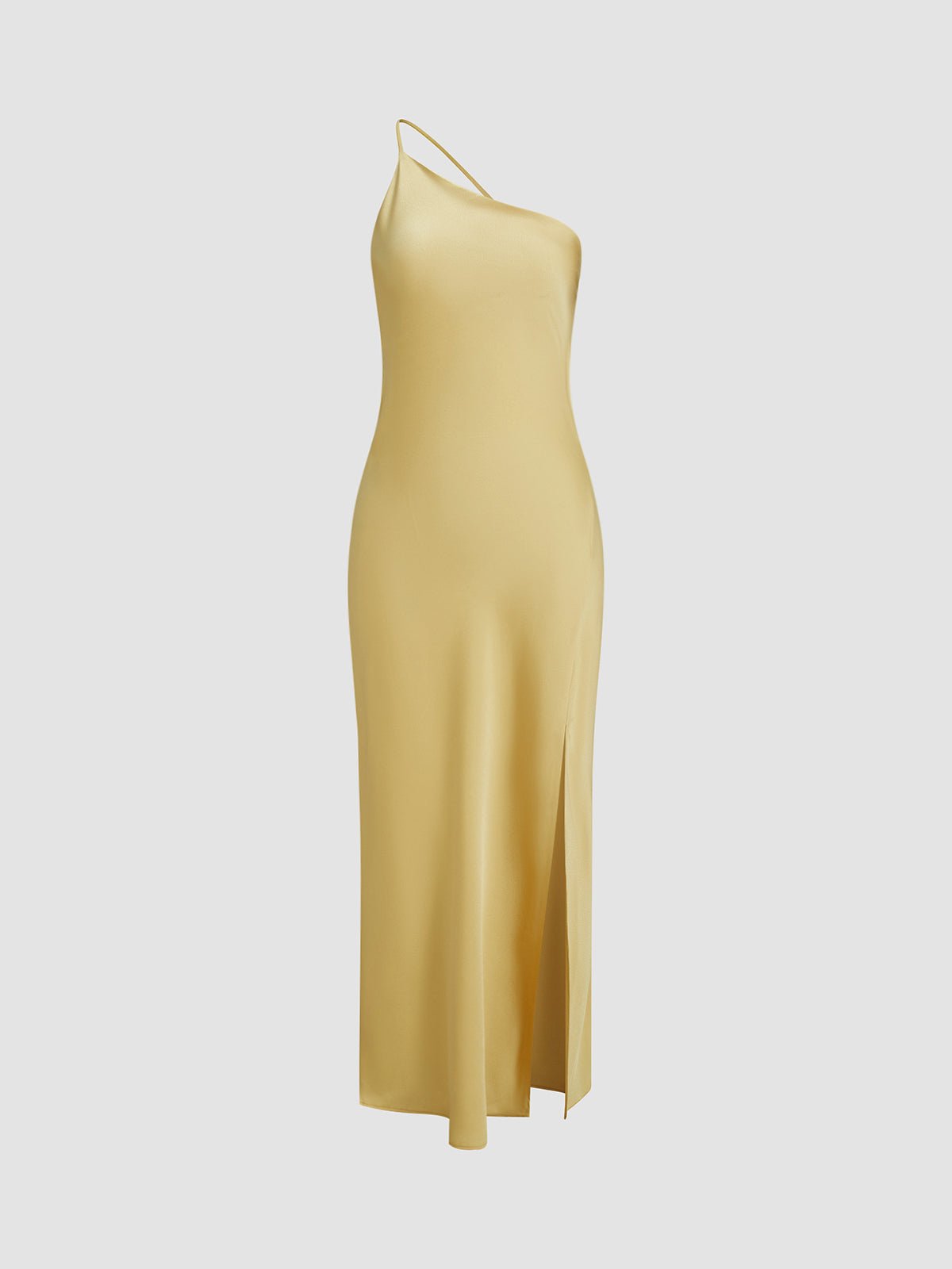 Mira Long Dress | Satin Open Back with Slit, Perfect for Wedding Guest and Formal Occasions 3