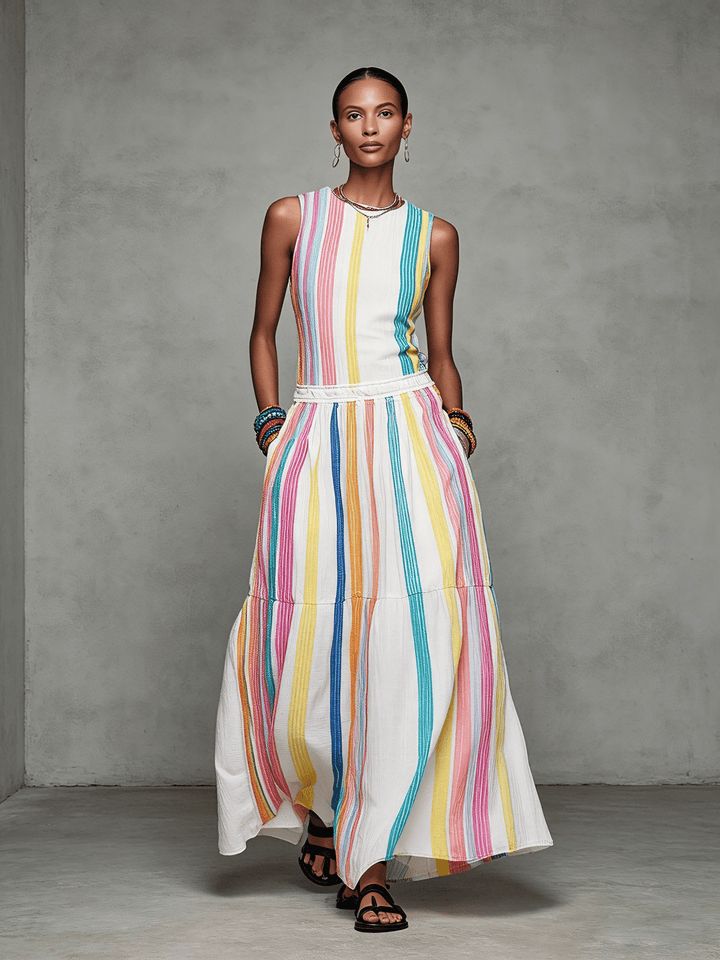 Mira Maxi Dress | Colorful Woven, Sleeveless Long Dress for Women 2