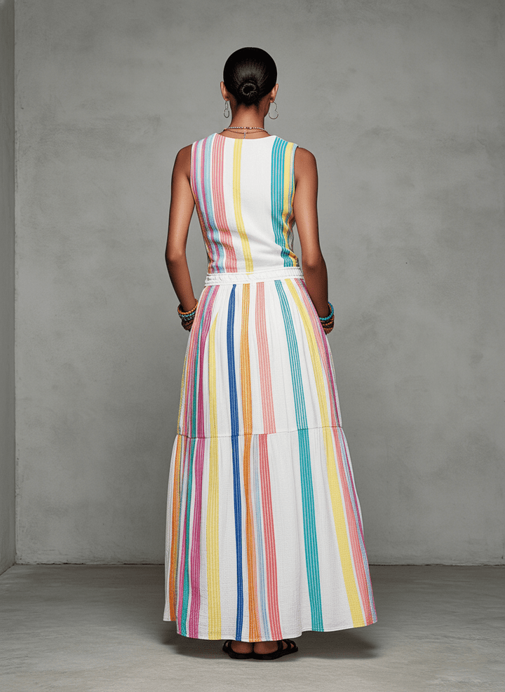 Mira Maxi Dress | Colorful Woven, Sleeveless Long Dress for Women 3