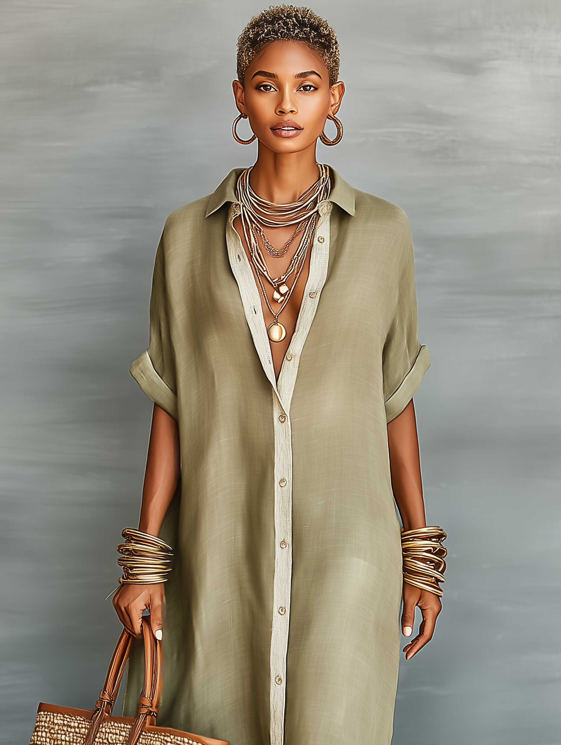 Mira Maxi Dress | Linen Blend, Short Sleeves, Perfect for Summer 5