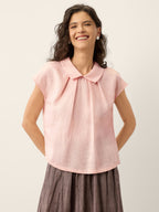 Mira Pintuck Top | 100% Linen, A-Line Silhouette 0