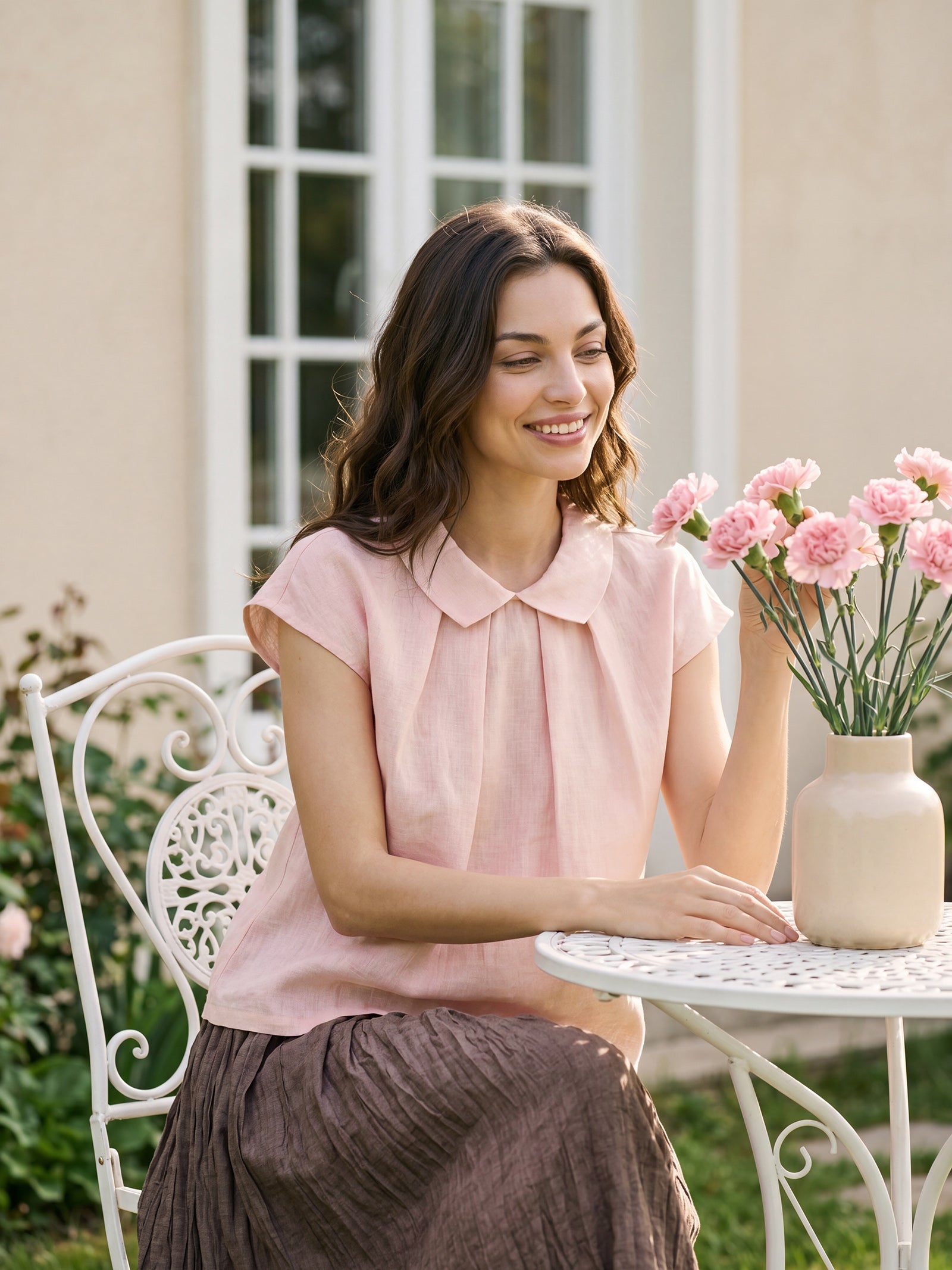 Mira Pintuck Top | 100% Linen, A-Line Silhouette 1