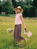 Mira Pintuck Top | 100% Linen, A-Line Silhouette 2