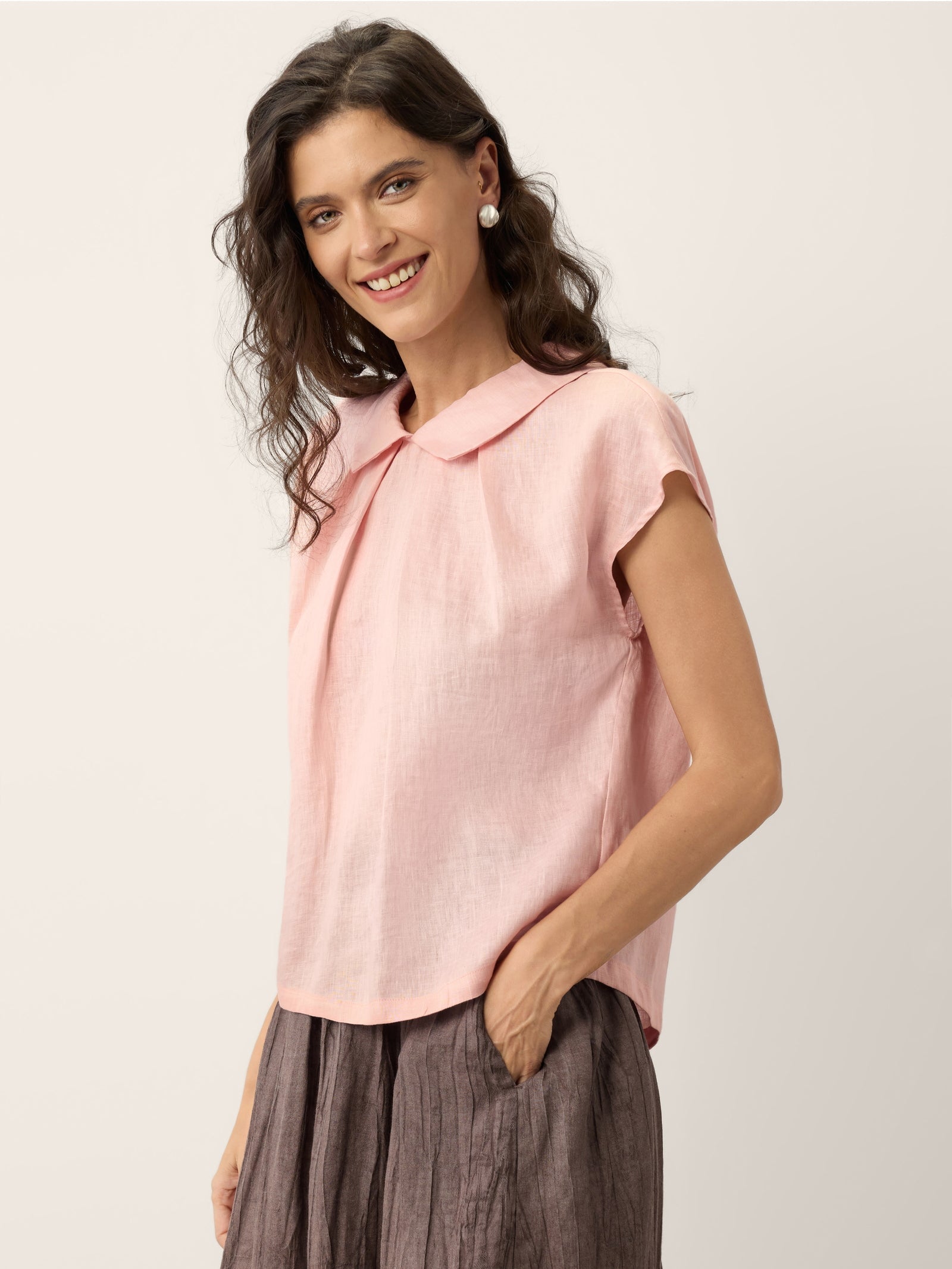 Mira Pintuck Top | 100% Linen, A-Line Silhouette 4