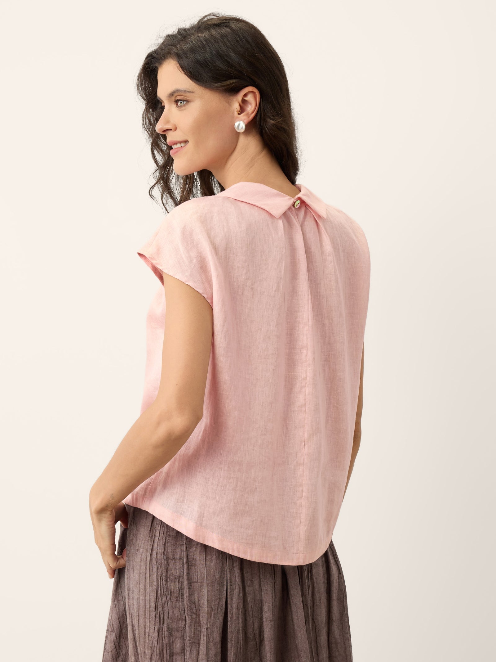 Mira Pintuck Top | 100% Linen, A-Line Silhouette 5