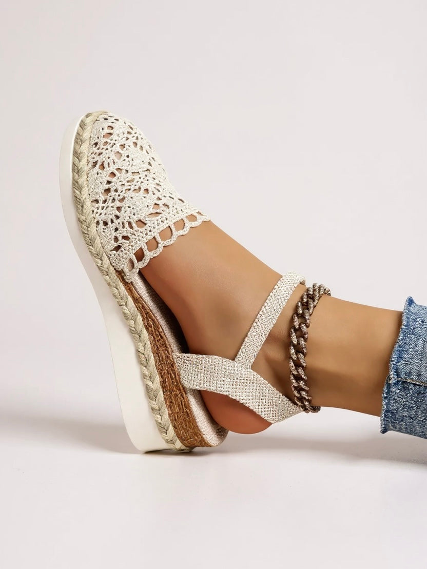 Mira Wedge Sandals | Espadrille Wedges with Adjustable Ankle Strap 1