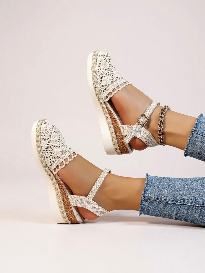 Mira Wedge Sandals | Espadrille Wedges with Adjustable Ankle Strap 2